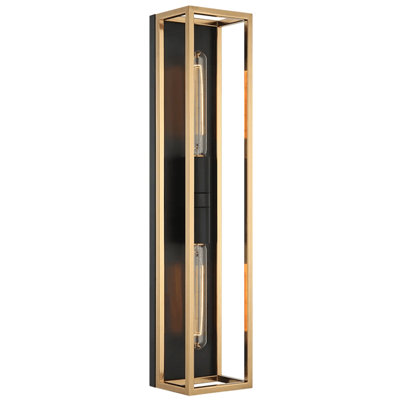 Matteo Lighting - Shadowbox LED Wall Sconce - S15122BKAG - Canada Light Shop