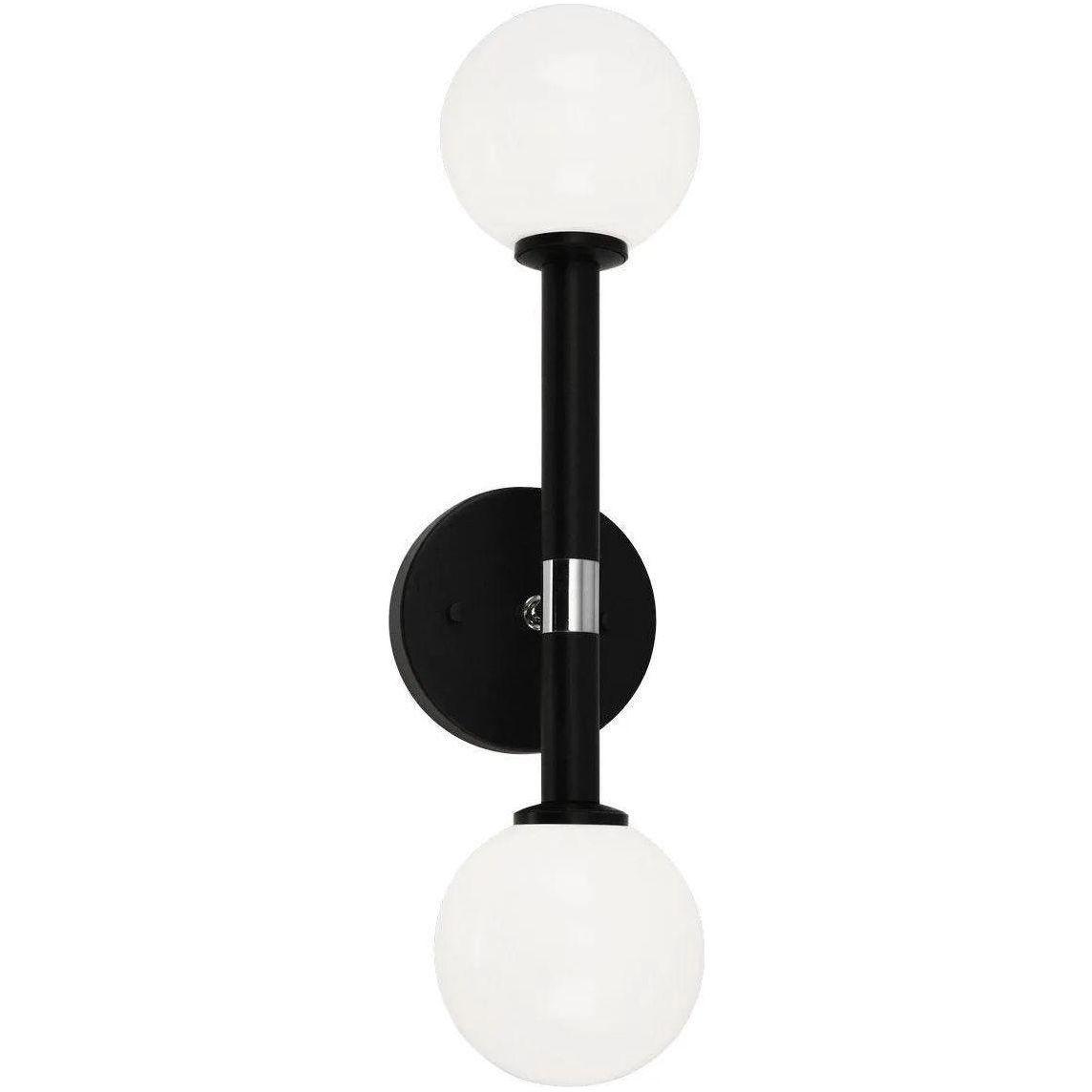 Matteo Lighting - Stellar Off-Center Wall Sconce - W75302BKOP - Canada Light Shop
