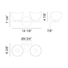 Matteo Lighting - Uptowne Vanity - S04201CHOP - Canada Light Shop