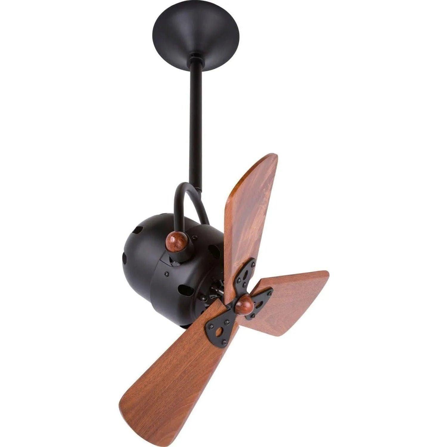 Matthews Fan Company - Bianca Direcional Ceiling Fan - BD-BK-WD - Canada Light Shop