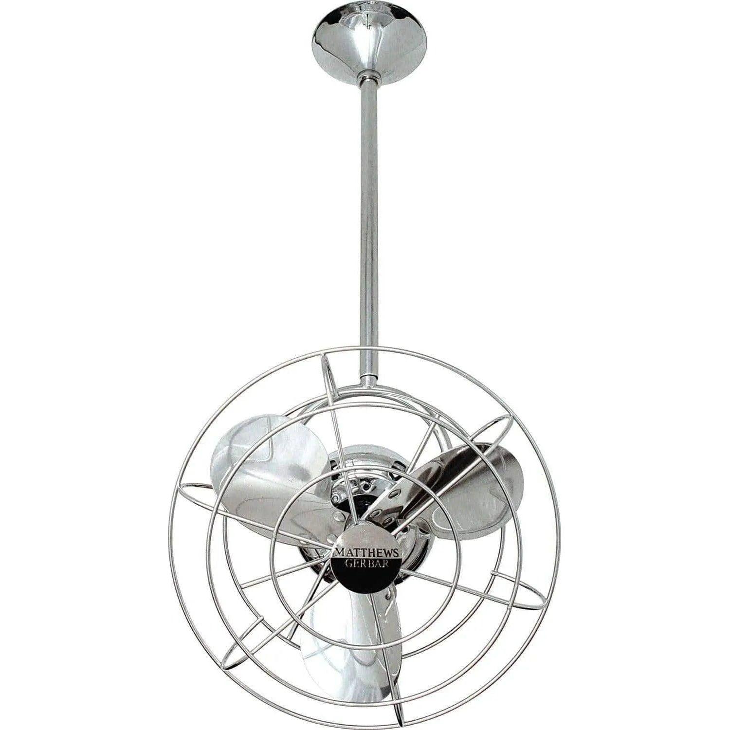 Matthews Fan Company - Bianca Direcional Ceiling Fan, Damp Location - BD-CR-MTL-DAMP - Canada Light Shop