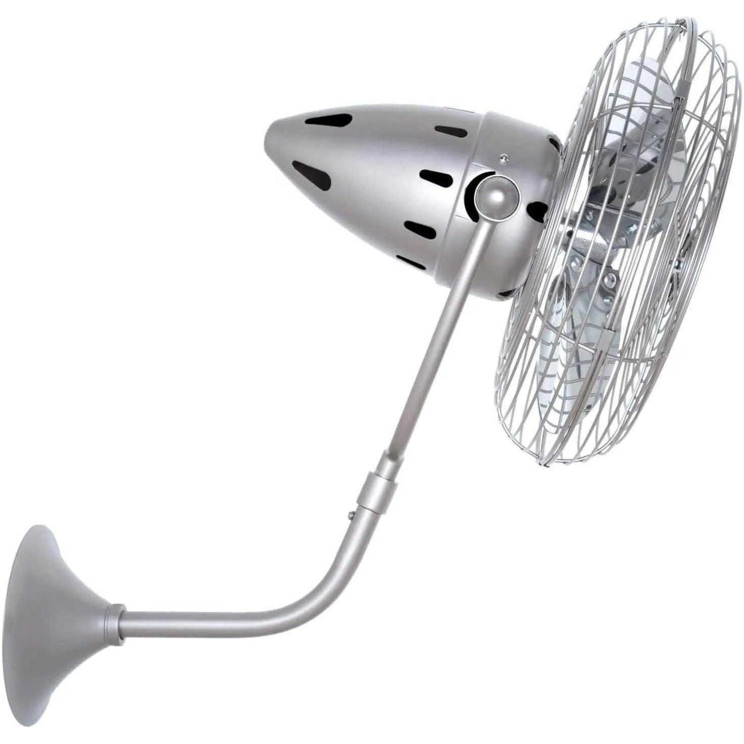 Matthews Fan Company - Bruna Parede Wall Fan, Damp Location - BP-BN-MTL-DAMP - Canada Light Shop