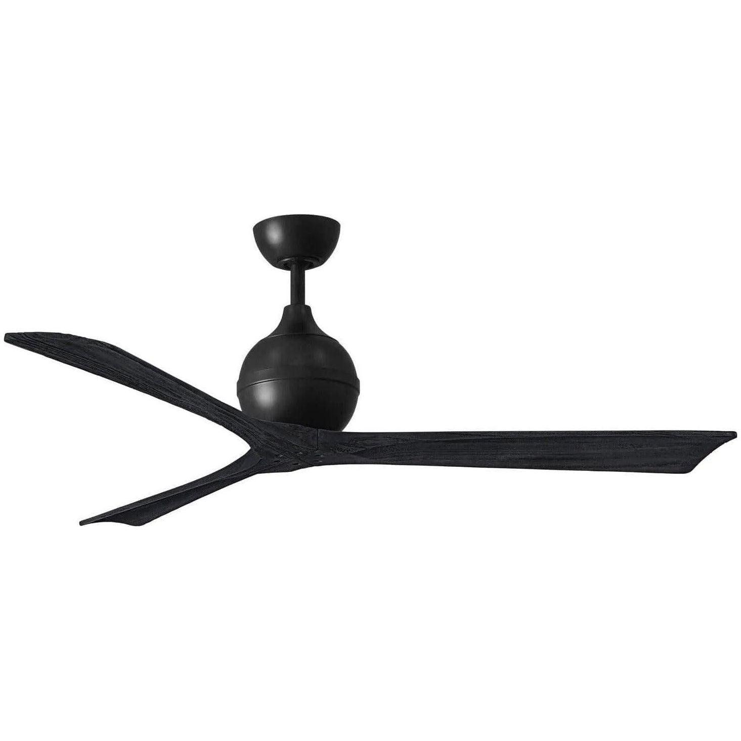 Matthews Fan Company - Irene 3 Ceiling Fan - IR3-BK-BK-60 - Canada Light Shop