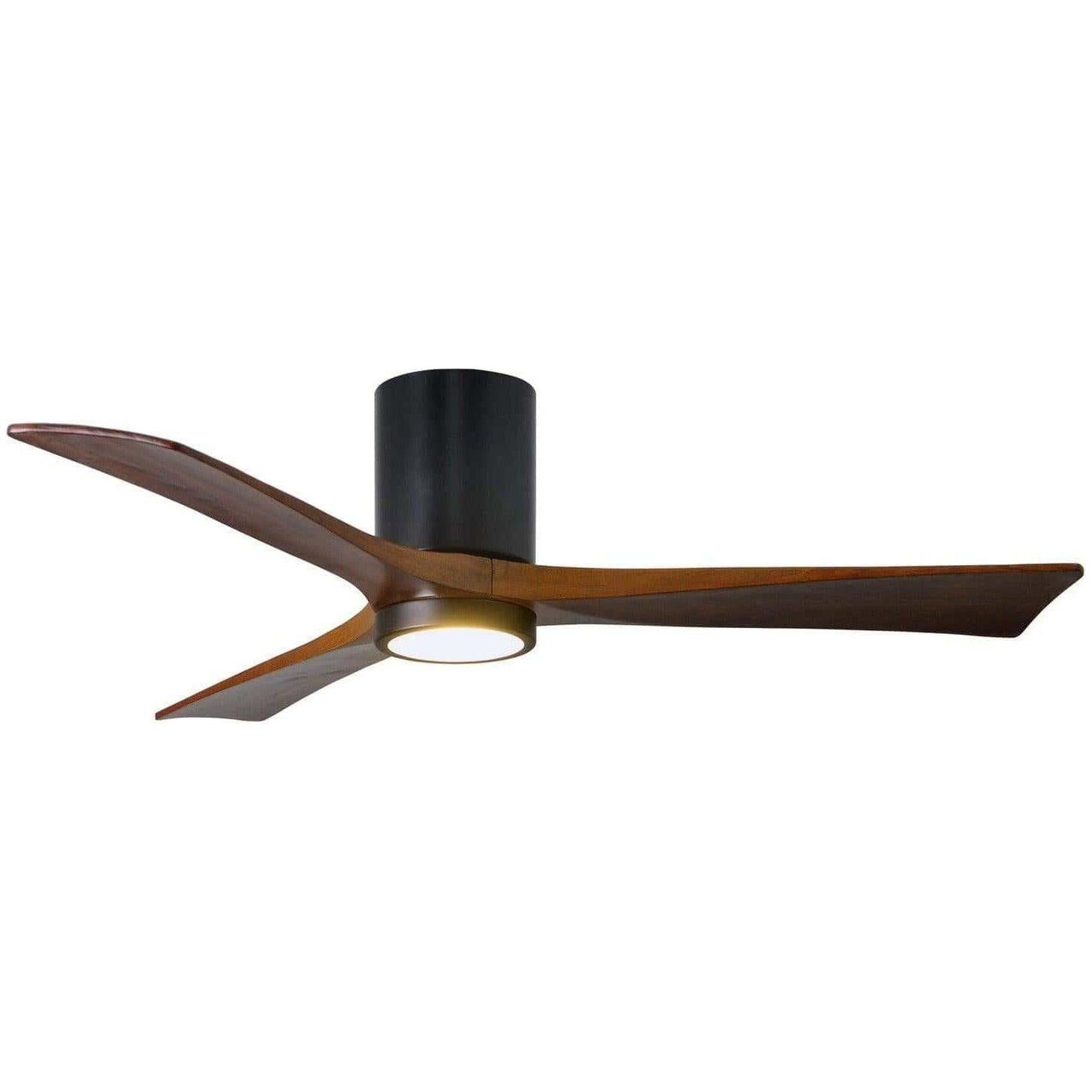 Matthews Fan Company - Irene 3 Hugger Ceiling Fan with Light Kit - IR3HLK-BK-WA-52 - Canada Light Shop