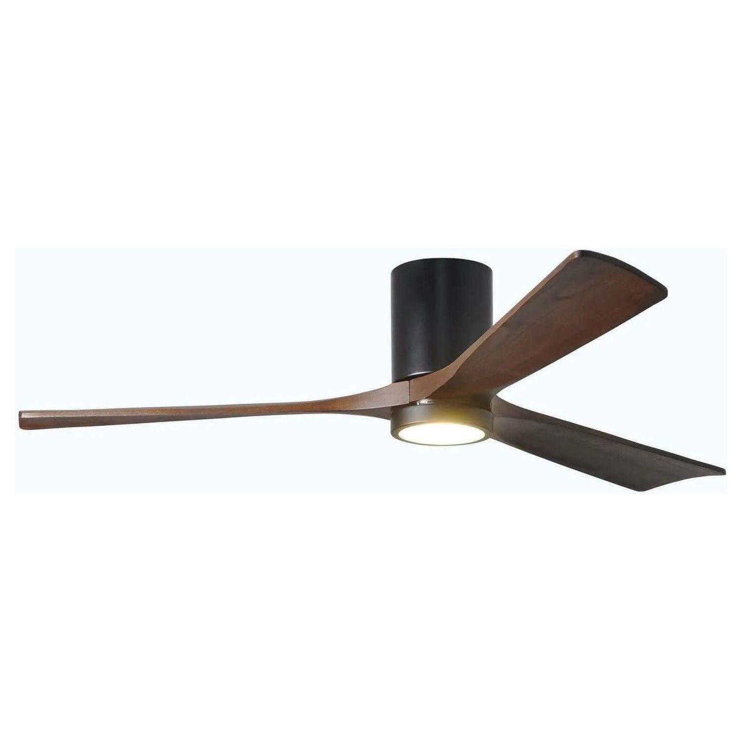 Matthews Fan Company - Irene 3 Hugger Ceiling Fan with Light Kit - IR3HLK-BK-WA-60 - Canada Light Shop