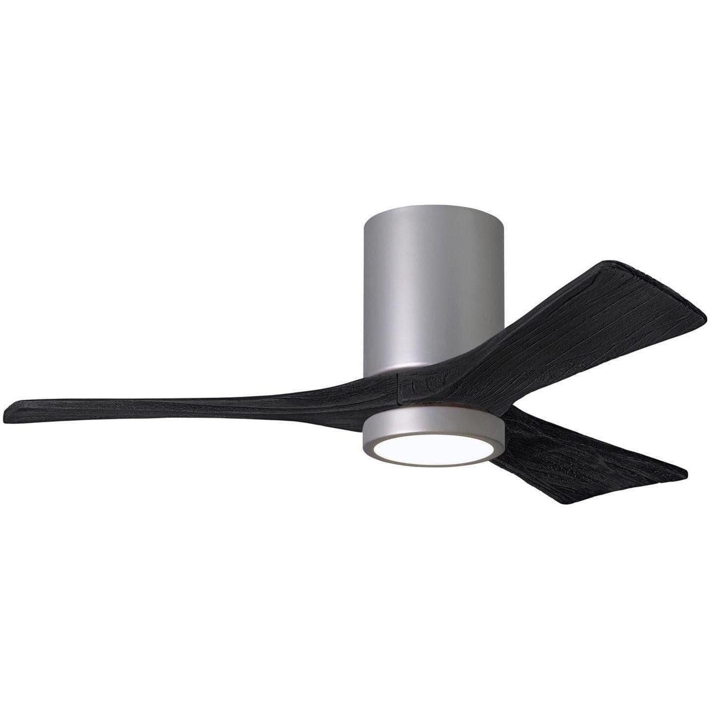 Matthews Fan Company - Irene 3 Hugger Ceiling Fan with Light Kit - IR3HLK-BN-BK-42 - Canada Light Shop