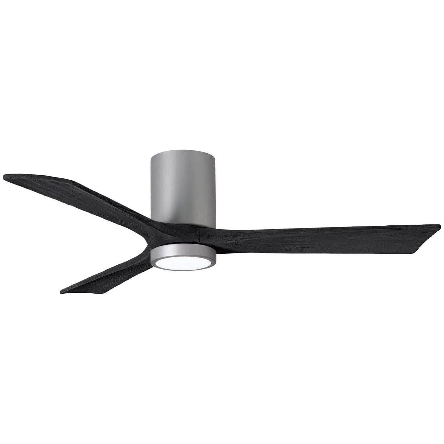 Matthews Fan Company - Irene 3 Hugger Ceiling Fan with Light Kit - IR3HLK-BN-BK-52 - Canada Light Shop