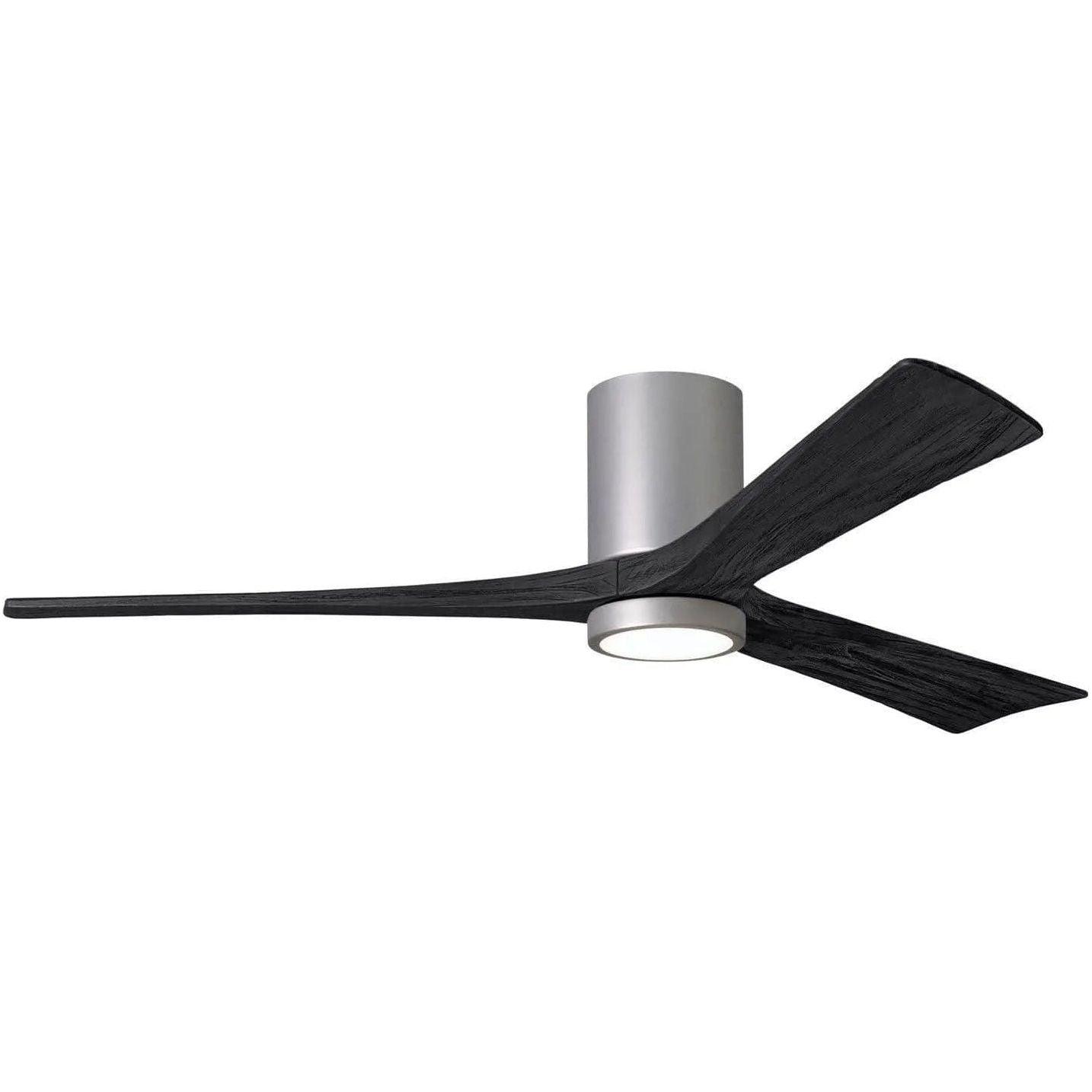 Matthews Fan Company - Irene 3 Hugger Ceiling Fan with Light Kit - IR3HLK-BN-BK-60 - Canada Light Shop