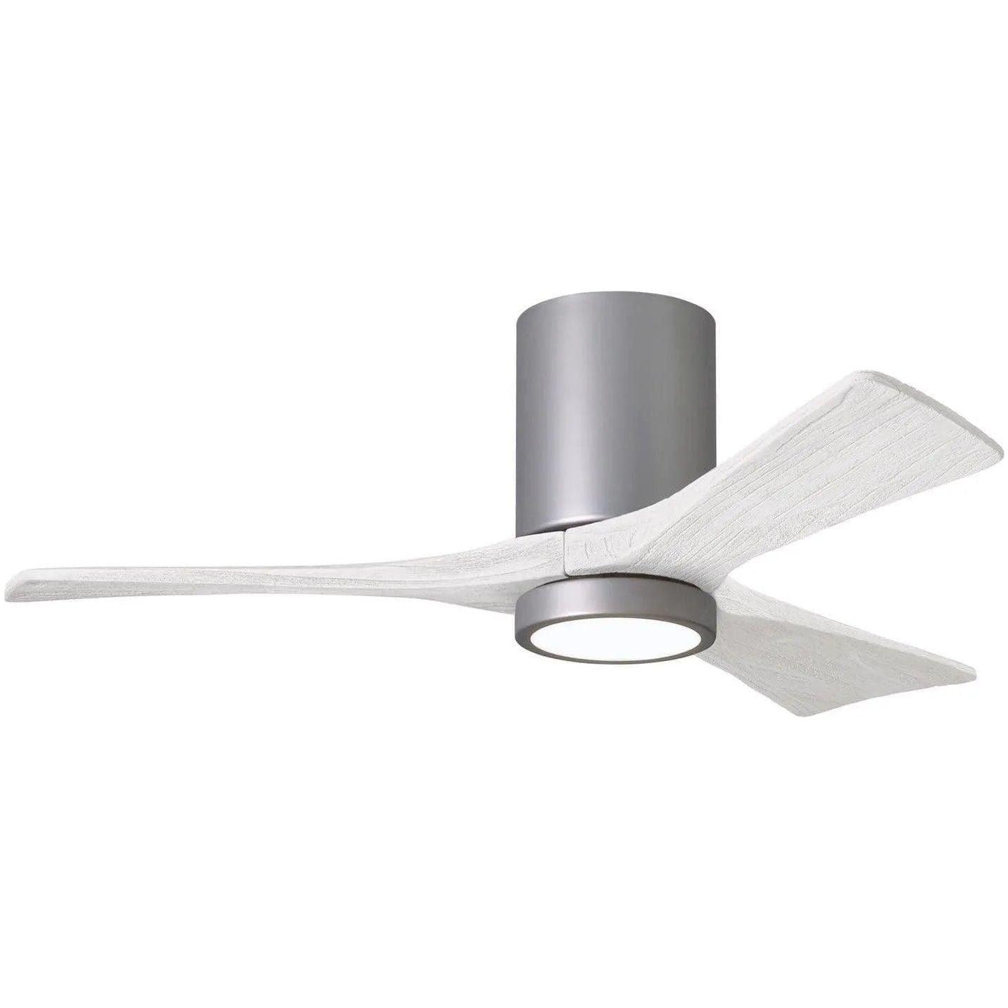 Matthews Fan Company - Irene 3 Hugger Ceiling Fan with Light Kit - IR3HLK-BN-MWH-42 - Canada Light Shop