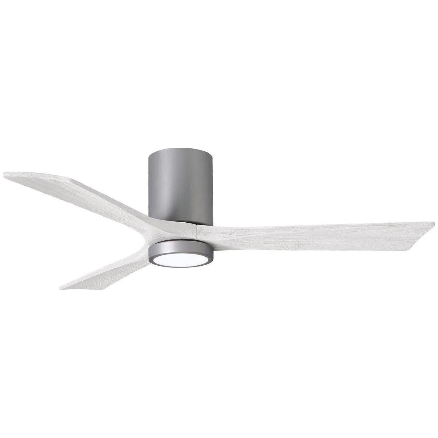 Matthews Fan Company - Irene 3 Hugger Ceiling Fan with Light Kit - IR3HLK-BN-MWH-52 - Canada Light Shop