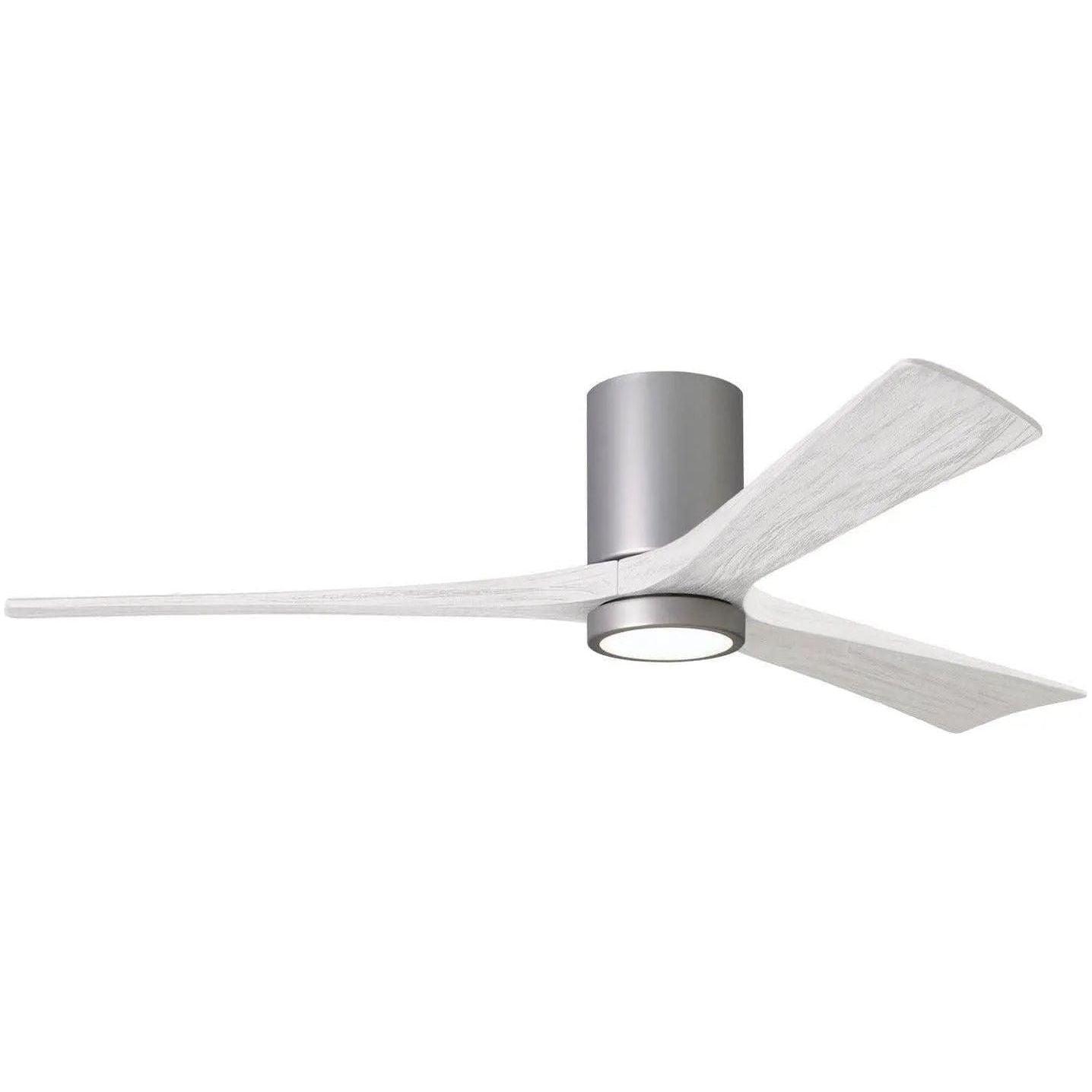 Matthews Fan Company - Irene 3 Hugger Ceiling Fan with Light Kit - IR3HLK-BN-MWH-60 - Canada Light Shop