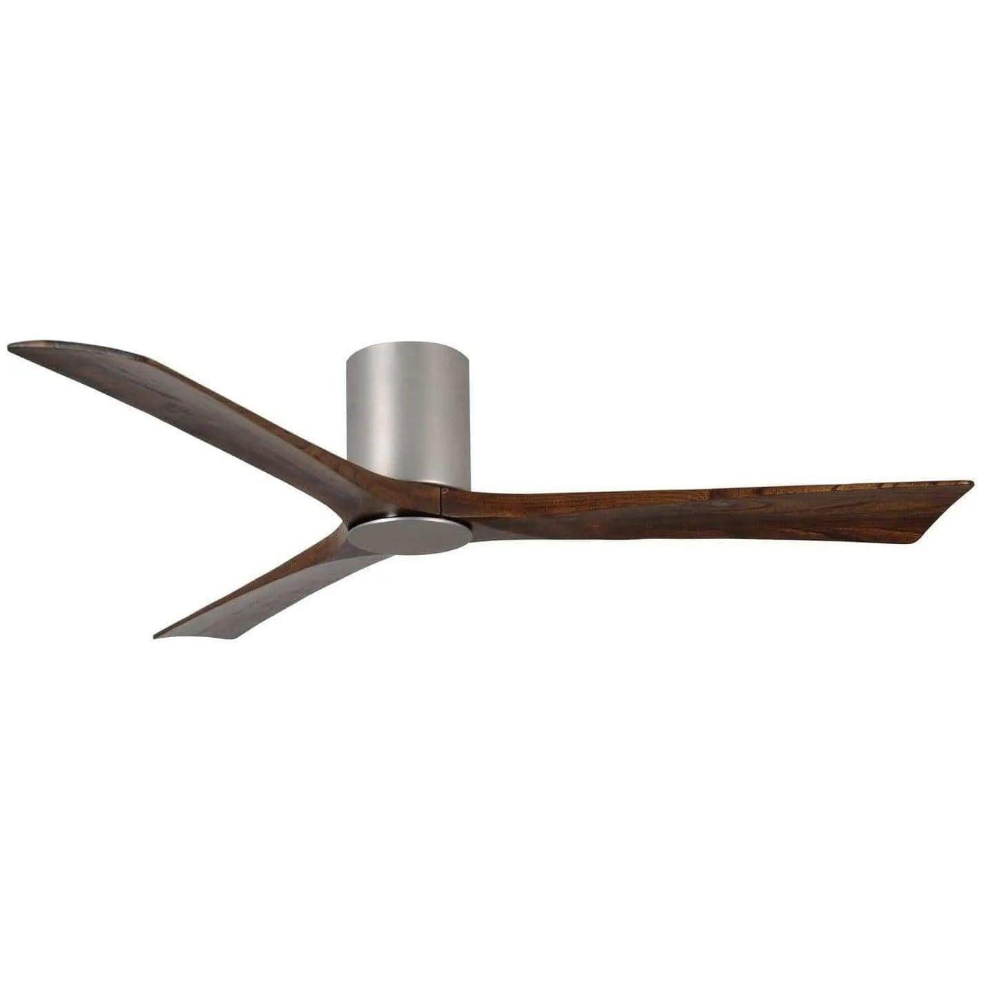 Matthews Fan Company - Irene 3 Hugger Ceiling Fan with Light Kit - IR3HLK-BN-WA-60 - Canada Light Shop