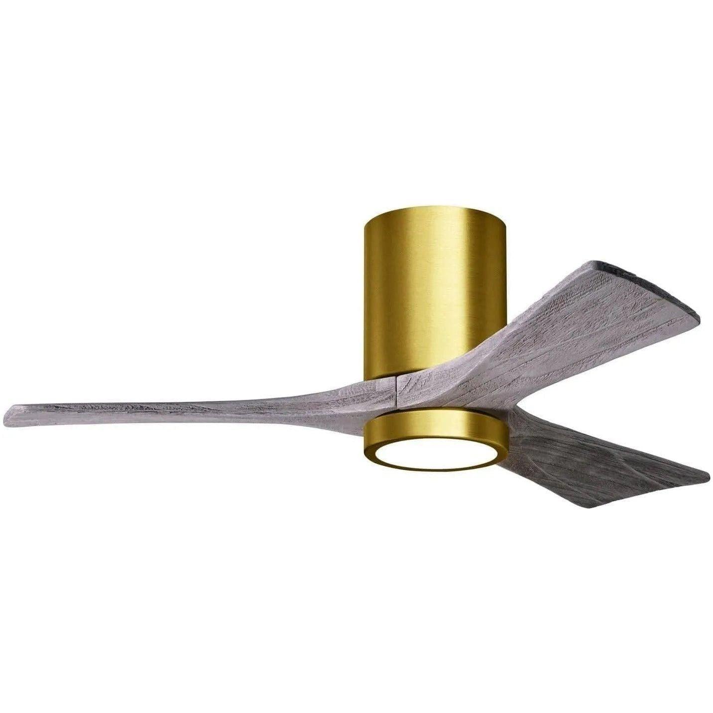 Matthews Fan Company - Irene 3 Hugger Ceiling Fan with Light Kit - IR3HLK-BRBR-BW-42 - Canada Light Shop