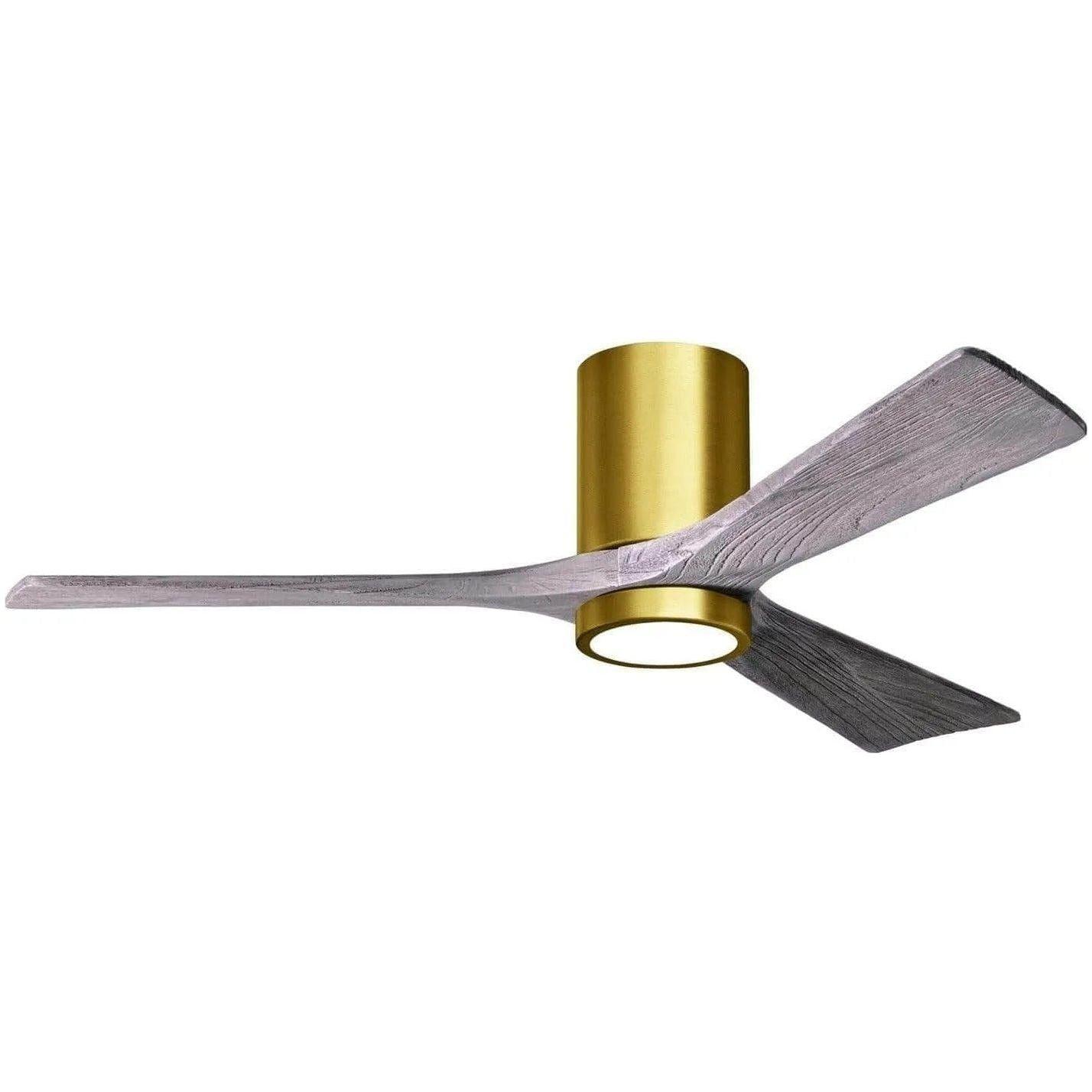 Matthews Fan Company - Irene 3 Hugger Ceiling Fan with Light Kit - IR3HLK-BRBR-BW-52 - Canada Light Shop
