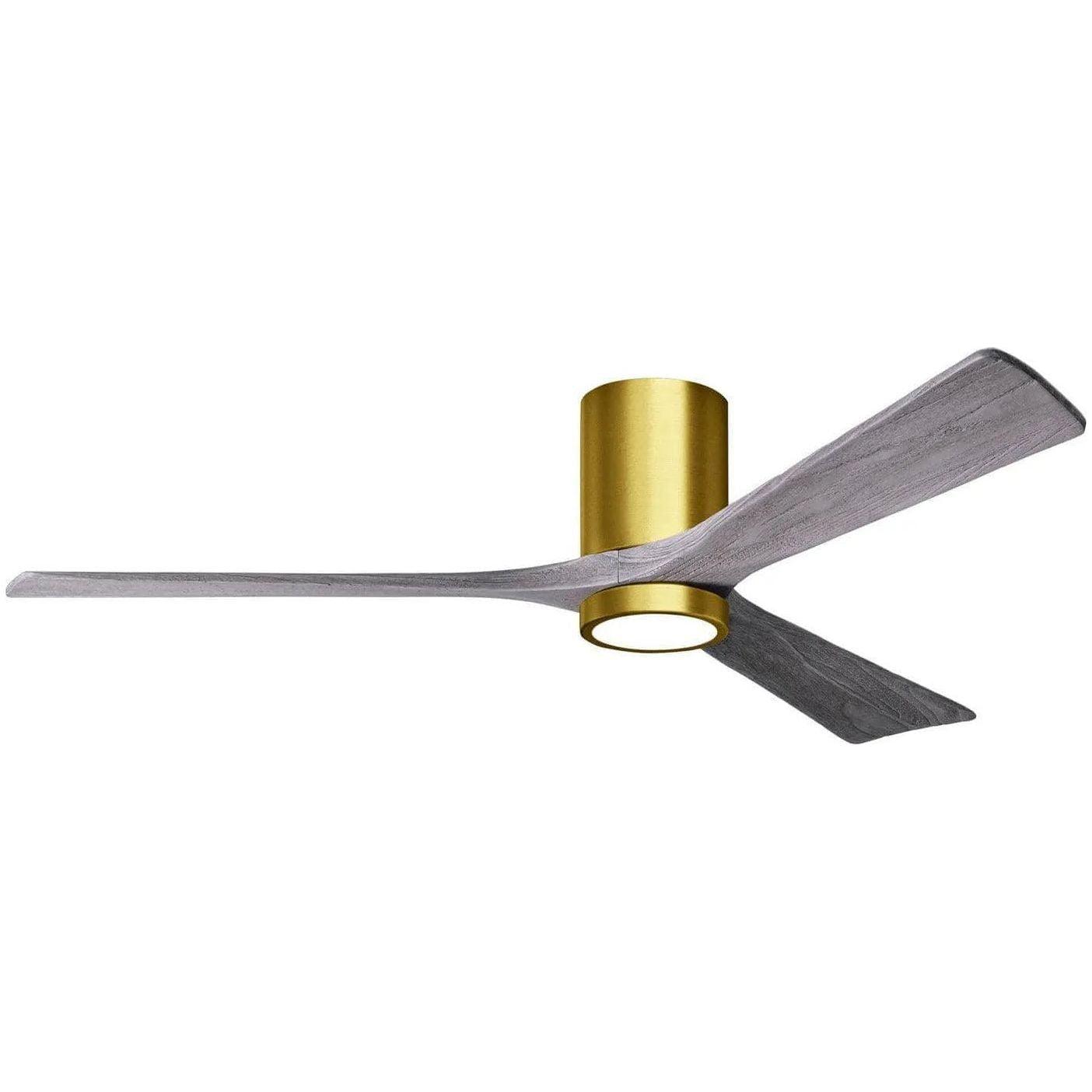 Matthews Fan Company - Irene 3 Hugger Ceiling Fan with Light Kit - IR3HLK-BRBR-BW-60 - Canada Light Shop