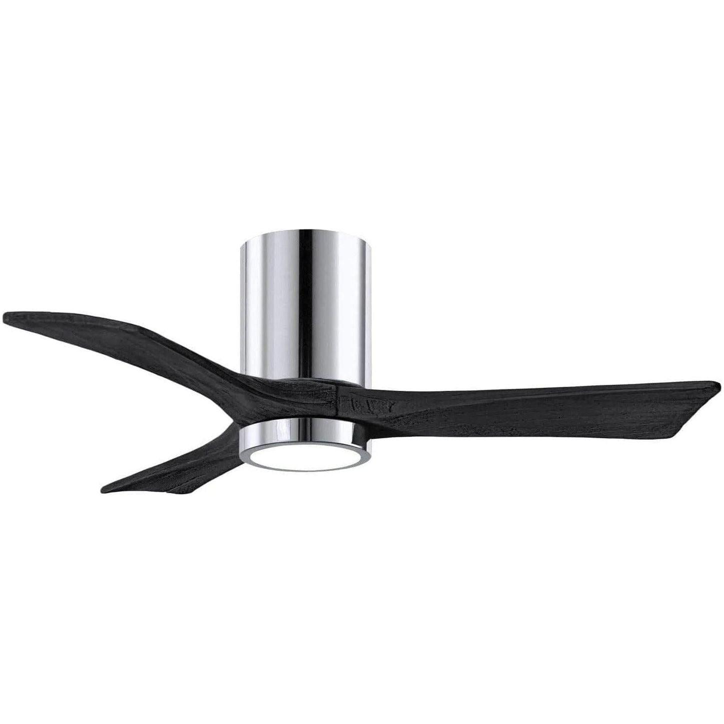 Matthews Fan Company - Irene 3 Hugger Ceiling Fan with Light Kit - IR3HLK-CR-BK-42 - Canada Light Shop
