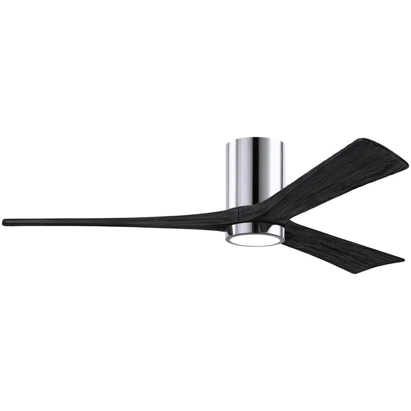 Matthews Fan Company - Irene 3 Hugger Ceiling Fan with Light Kit - IR3HLK-CR-BK-60 - Canada Light Shop