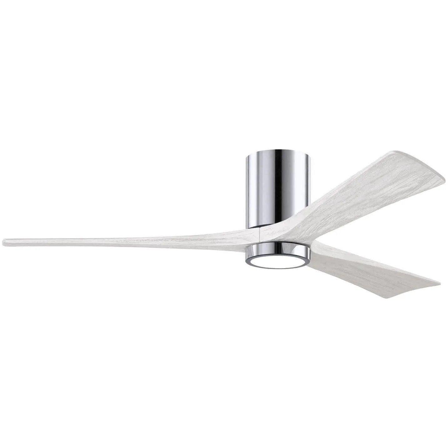 Matthews Fan Company - Irene 3 Hugger Ceiling Fan with Light Kit - IR3HLK-CR-MWH-60 - Canada Light Shop