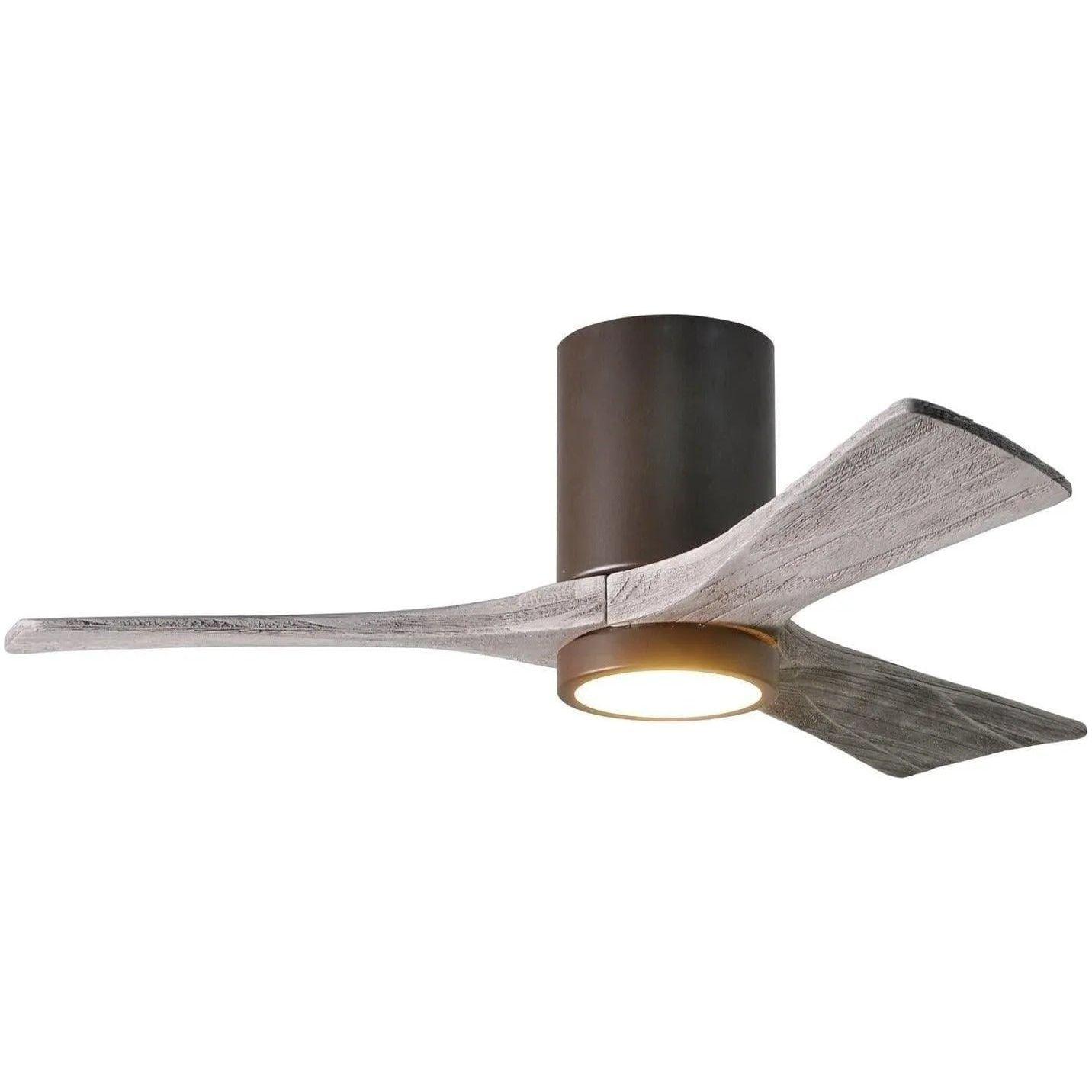 Matthews Fan Company - Irene 3 Hugger Ceiling Fan with Light Kit - IR3HLK-TB-BW-42 - Canada Light Shop
