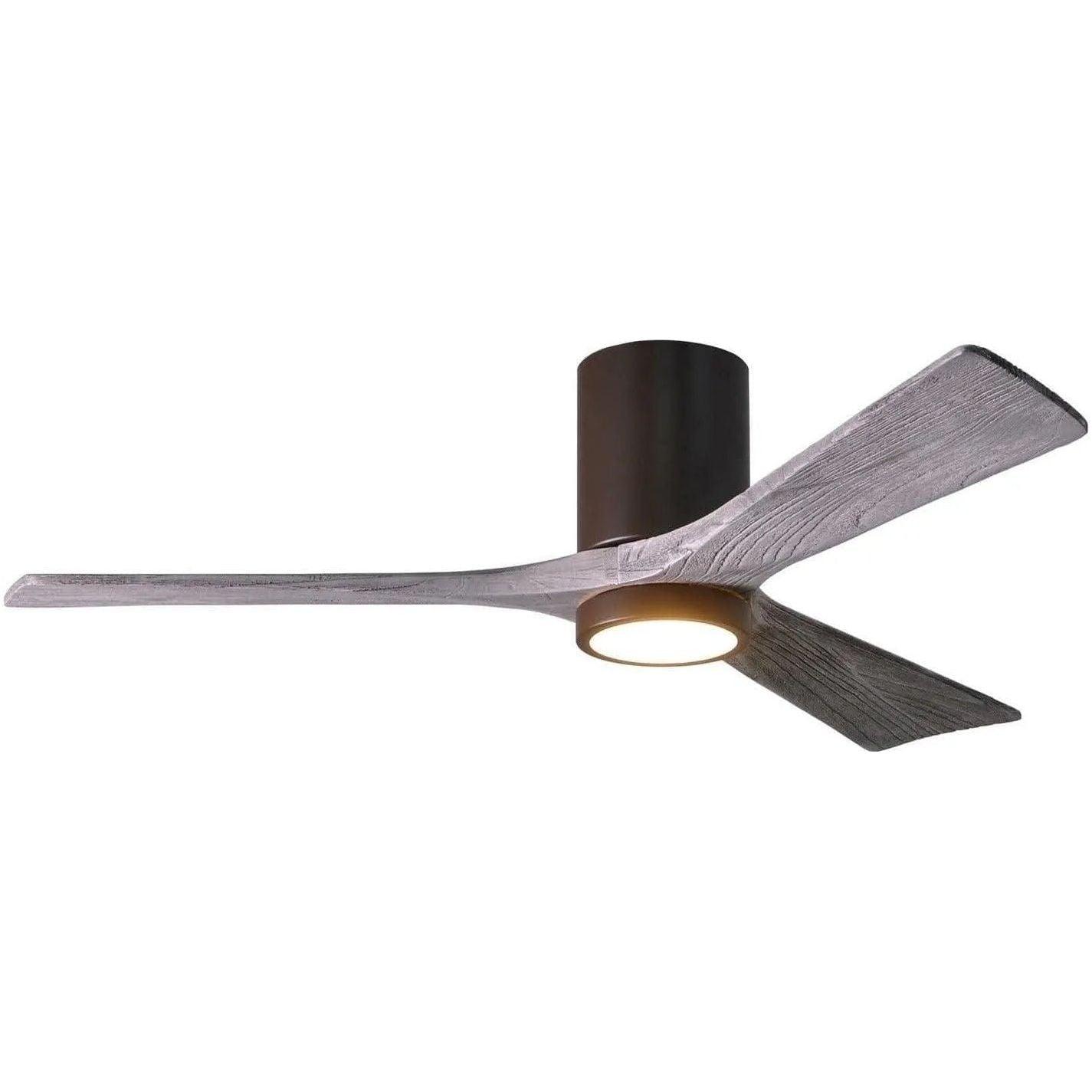 Matthews Fan Company - Irene 3 Hugger Ceiling Fan with Light Kit - IR3HLK-TB-BW-52 - Canada Light Shop