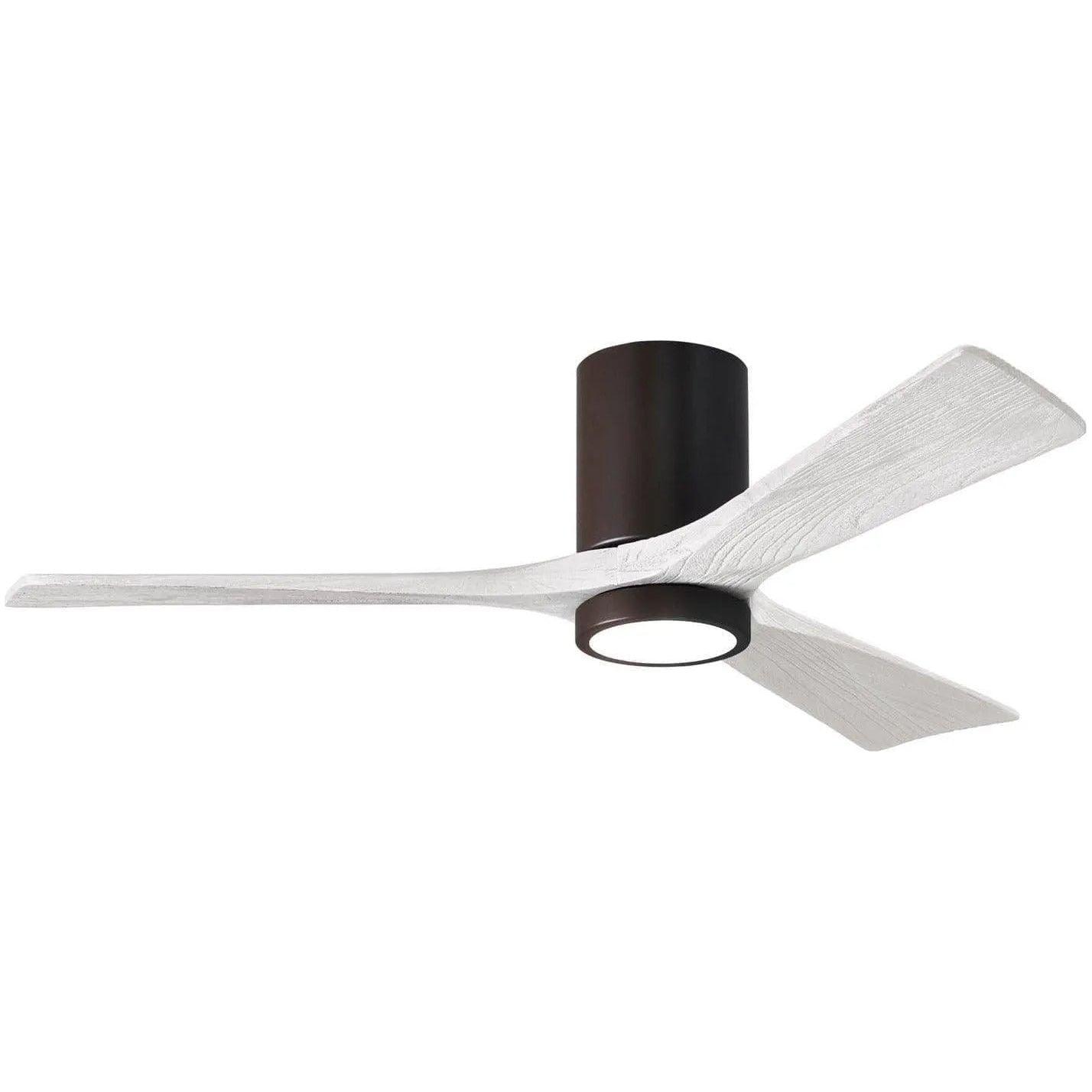 Matthews Fan Company - Irene 3 Hugger Ceiling Fan with Light Kit - IR3HLK-TB-MWH-52 - Canada Light Shop