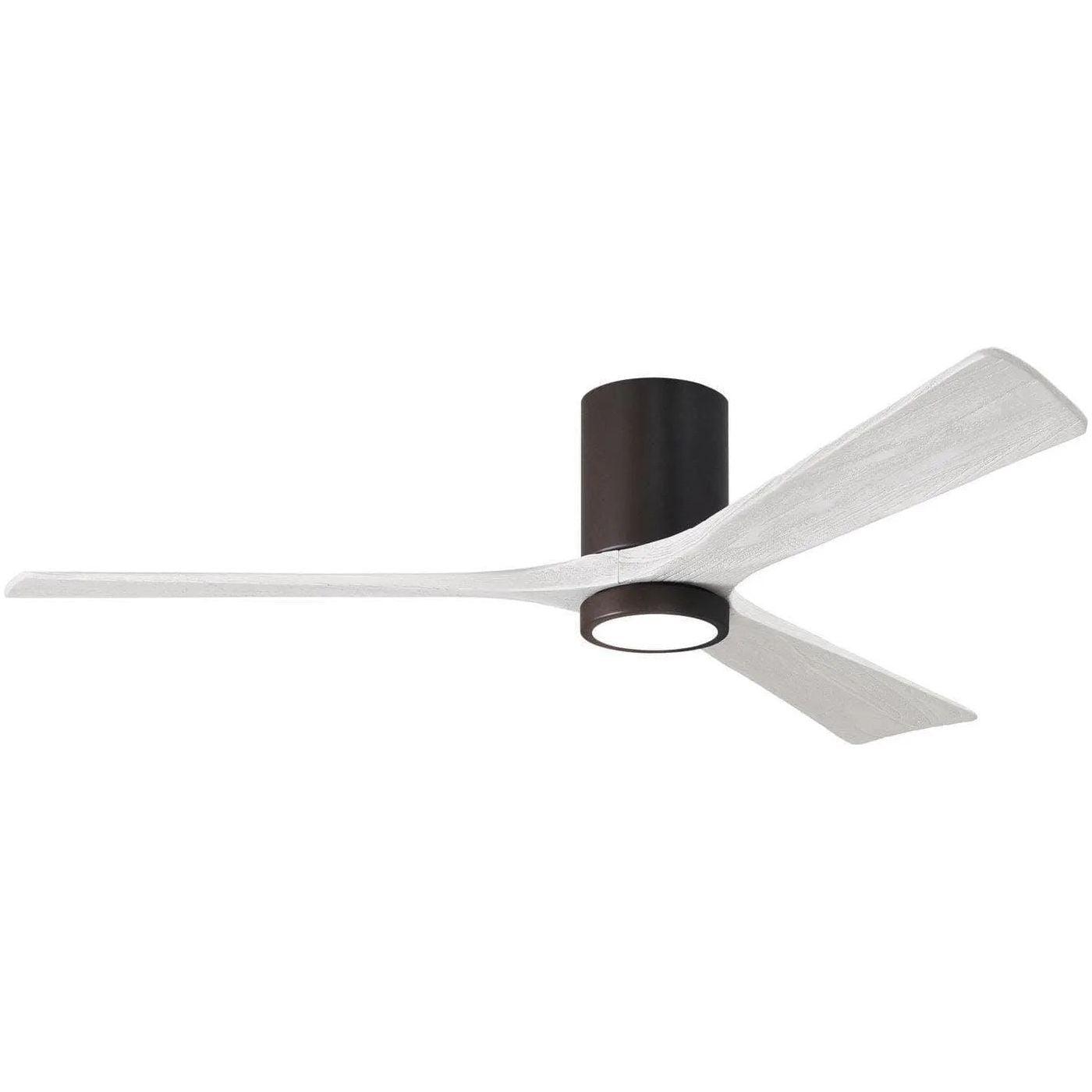 Matthews Fan Company - Irene 3 Hugger Ceiling Fan with Light Kit - IR3HLK-TB-MWH-60 - Canada Light Shop