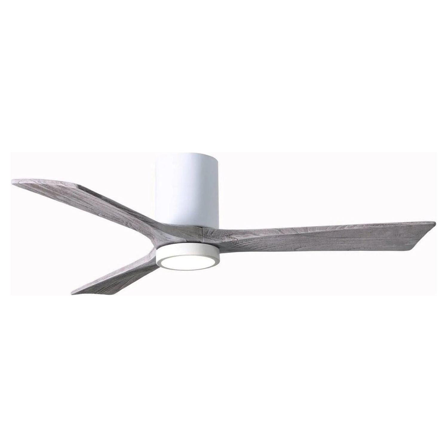 Matthews Fan Company - Irene 3 Hugger Ceiling Fan with Light Kit - IR3HLK-WH-BW-52 - Canada Light Shop