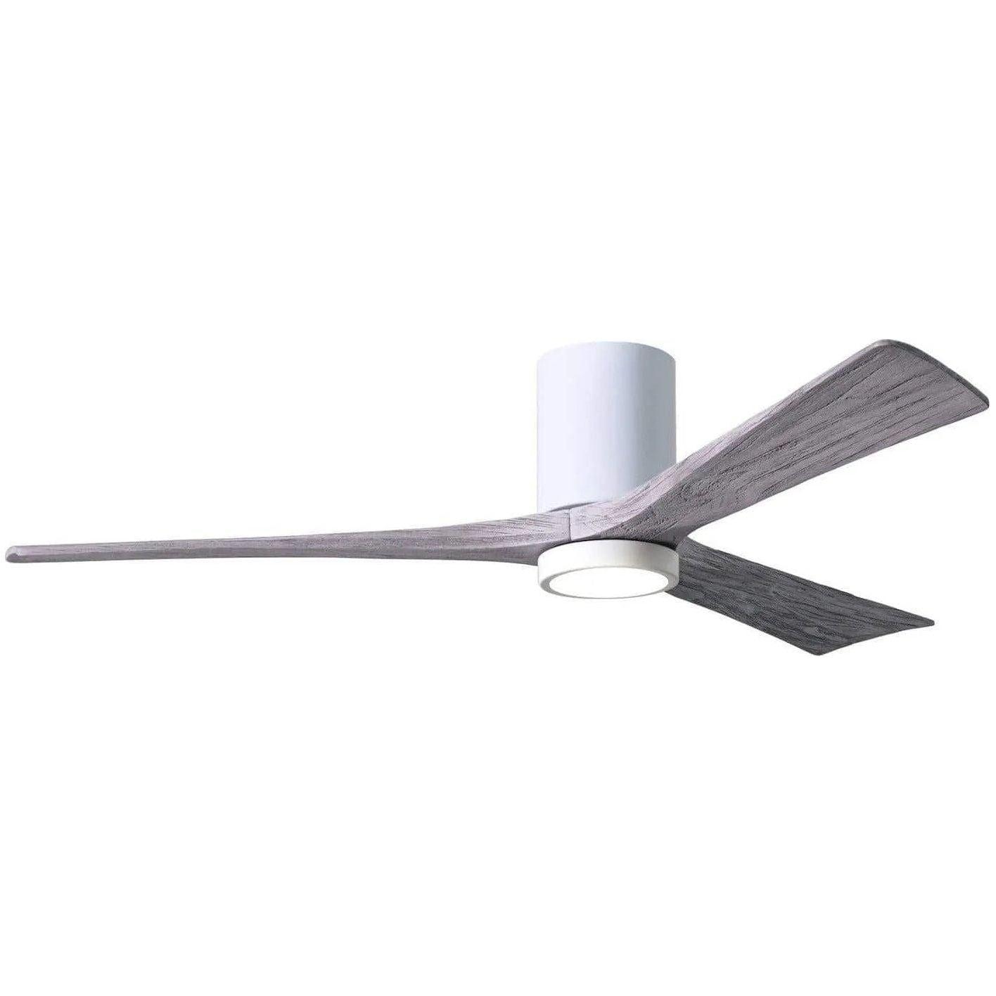 Matthews Fan Company - Irene 3 Hugger Ceiling Fan with Light Kit - IR3HLK-WH-BW-60 - Canada Light Shop