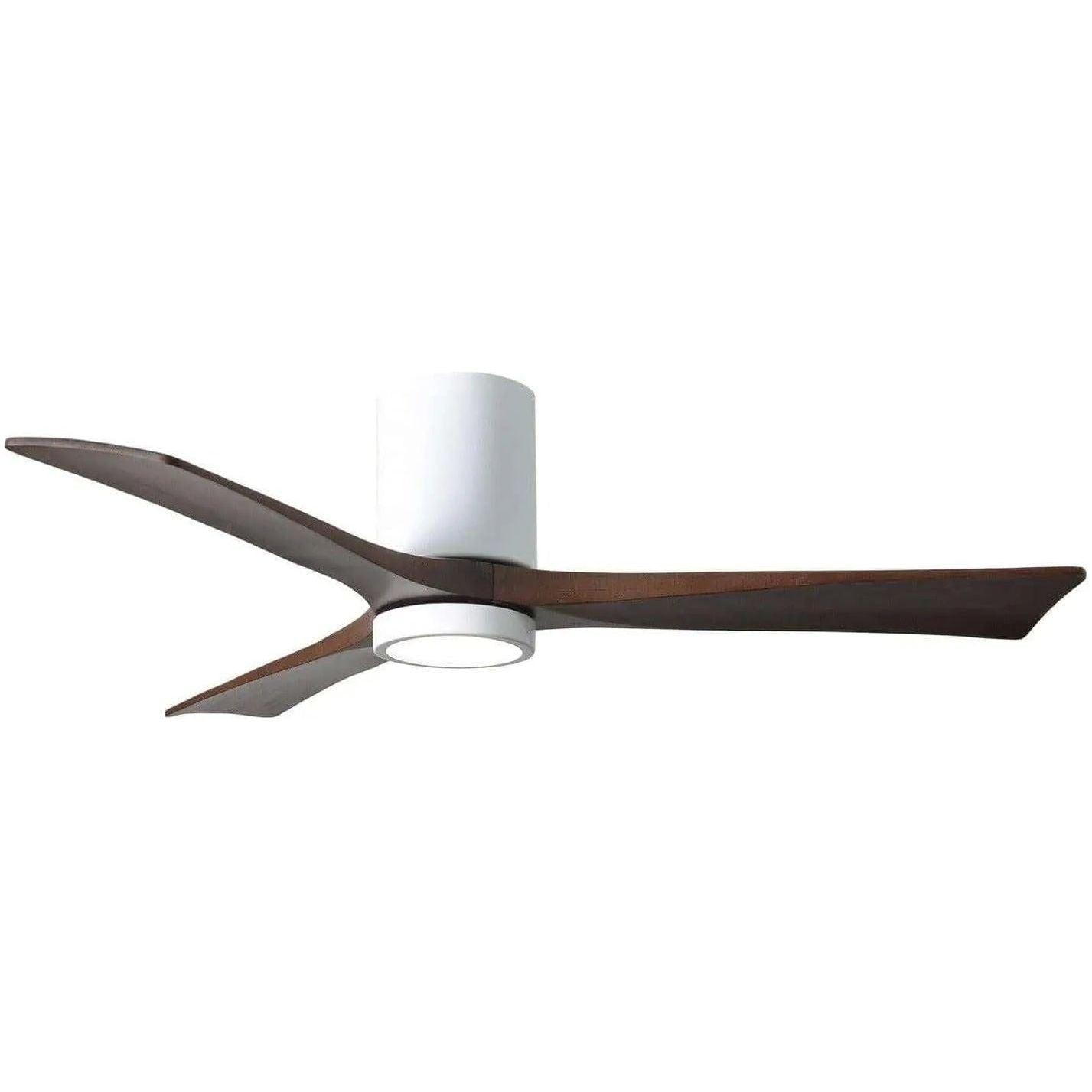 Matthews Fan Company - Irene 3 Hugger Ceiling Fan with Light Kit - IR3HLK-WH-WA-52 - Canada Light Shop