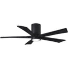 Matthews Fan Company - Irene 5 Hugger Ceiling Fan with Light Kit - IR5HLK-BK-BK-52 - Canada Light Shop
