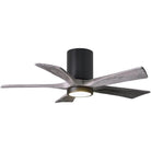 Matthews Fan Company - Irene 5 Hugger Ceiling Fan with Light Kit - IR5HLK-BK-BW-42 - Canada Light Shop