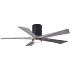 Matthews Fan Company - Irene 5 Hugger Ceiling Fan with Light Kit - IR5HLK-BK-BW-52 - Canada Light Shop