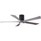 Matthews Fan Company - Irene 5 Hugger Ceiling Fan with Light Kit - IR5HLK-BK-BW-60 - Canada Light Shop
