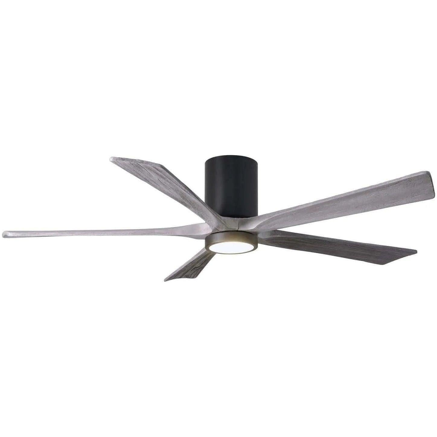 Matthews Fan Company - Irene 5 Hugger Ceiling Fan with Light Kit - IR5HLK-BK-BW-60 - Canada Light Shop