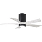 Matthews Fan Company - Irene 5 Hugger Ceiling Fan with Light Kit - IR5HLK-BK-MWH-42 - Canada Light Shop