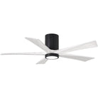 Matthews Fan Company - Irene 5 Hugger Ceiling Fan with Light Kit - IR5HLK-BK-MWH-52 - Canada Light Shop