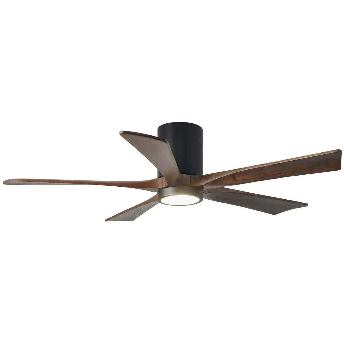 Matthews Fan Company - Irene 5 Hugger Ceiling Fan with Light Kit - IR5HLK-BK-WA-52 - Canada Light Shop