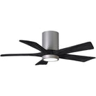 Matthews Fan Company - Irene 5 Hugger Ceiling Fan with Light Kit - IR5HLK-BN-BK-42 - Canada Light Shop