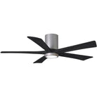 Matthews Fan Company - Irene 5 Hugger Ceiling Fan with Light Kit - IR5HLK-BN-BK-52 - Canada Light Shop