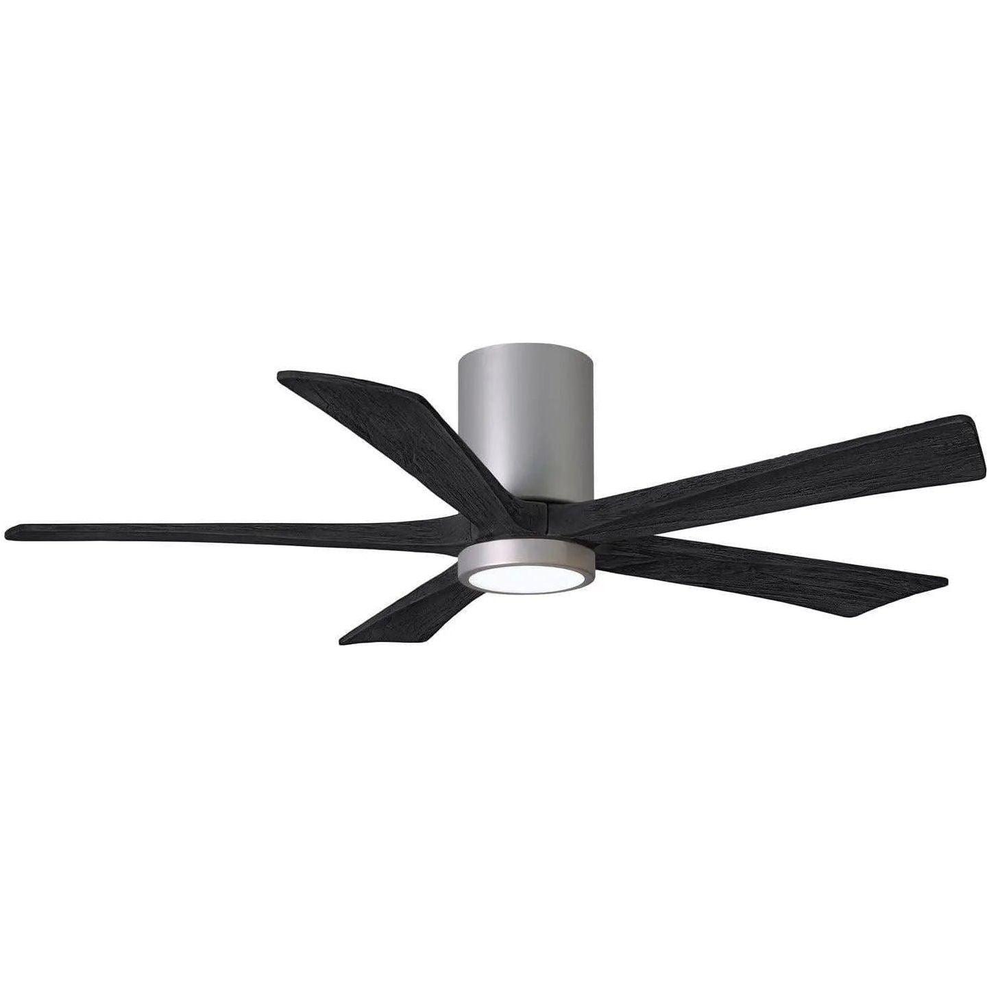 Matthews Fan Company - Irene 5 Hugger Ceiling Fan with Light Kit - IR5HLK-BN-BK-52 - Canada Light Shop