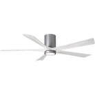 Matthews Fan Company - Irene 5 Hugger Ceiling Fan with Light Kit - IR5HLK-BN-MWH-60 - Canada Light Shop