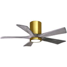 Matthews Fan Company - Irene 5 Hugger Ceiling Fan with Light Kit - IR5HLK-BRBR-BW-42 - Canada Light Shop