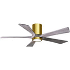 Matthews Fan Company - Irene 5 Hugger Ceiling Fan with Light Kit - IR5HLK-BRBR-BW-52 - Canada Light Shop