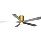 Matthews Fan Company - Irene 5 Hugger Ceiling Fan with Light Kit - IR5HLK-BRBR-BW-60 - Canada Light Shop