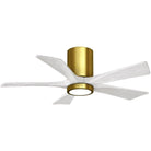 Matthews Fan Company - Irene 5 Hugger Ceiling Fan with Light Kit - IR5HLK-BRBR-MWH-42 - Canada Light Shop
