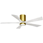 Matthews Fan Company - Irene 5 Hugger Ceiling Fan with Light Kit - IR5HLK-BRBR-MWH-52 - Canada Light Shop