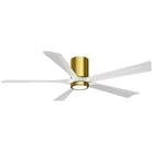 Matthews Fan Company - Irene 5 Hugger Ceiling Fan with Light Kit - IR5HLK-BRBR-MWH-60 - Canada Light Shop