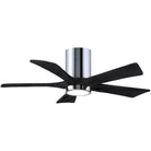 Matthews Fan Company - Irene 5 Hugger Ceiling Fan with Light Kit - IR5HLK-CR-BK-42 - Canada Light Shop