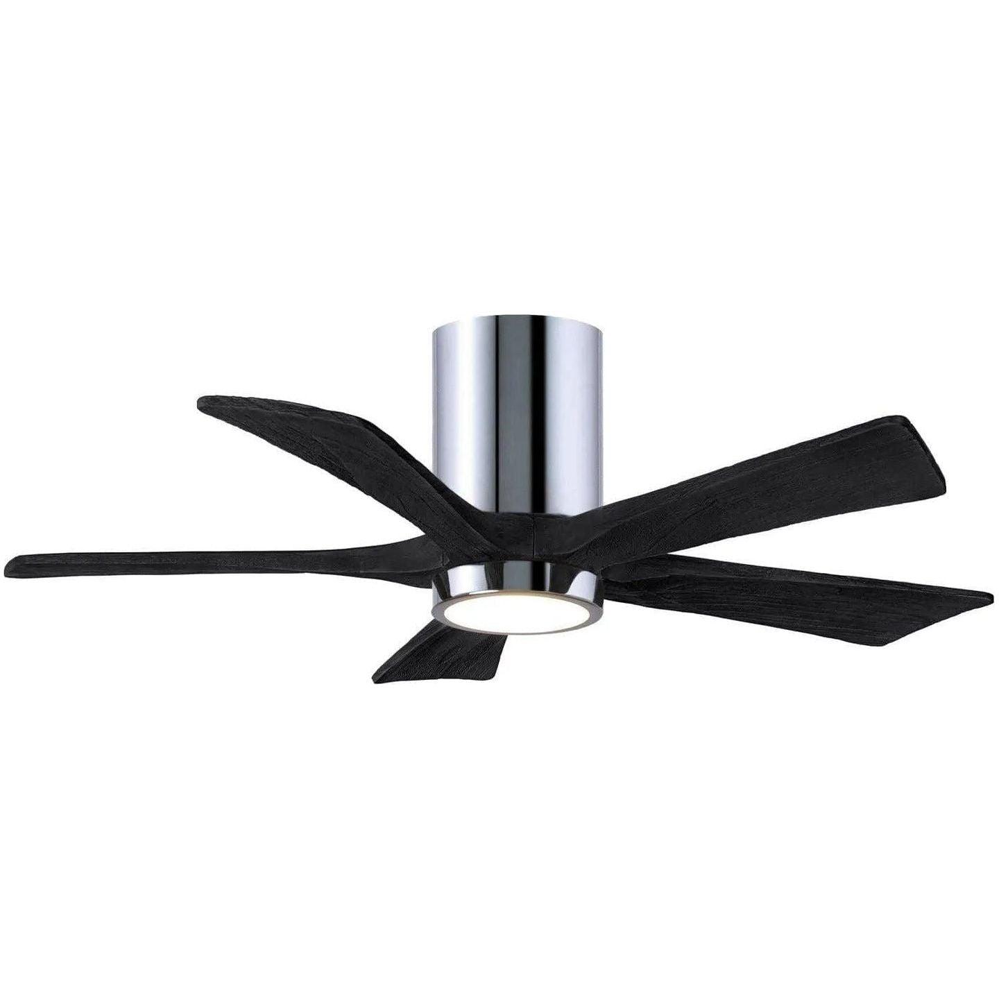 Matthews Fan Company - Irene 5 Hugger Ceiling Fan with Light Kit - IR5HLK-CR-BK-42 - Canada Light Shop