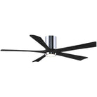 Matthews Fan Company - Irene 5 Hugger Ceiling Fan with Light Kit - IR5HLK-CR-BK-60 - Canada Light Shop
